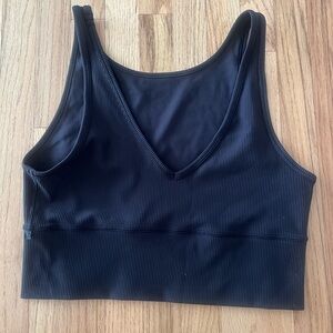 Lululemon Athletica Black Sports Bra V-Neck Seamless